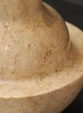 中风高级感石材大美理石小花古瓶桌面摆花级空间学软装搭ES-A6486