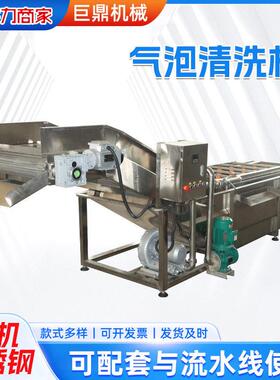 果蔬气泡清洗机多功能大姜清洗机连续式压喷淋材气泡清洗机