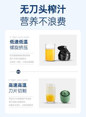 摩飞小型原汁机家用汁渣分离榨汁机迷你可携式多功能果汁机直饮