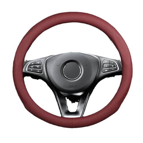 新款四季通用汽车方向盘套真皮方向盘套牛皮韩版手型汽车把套 - 图3