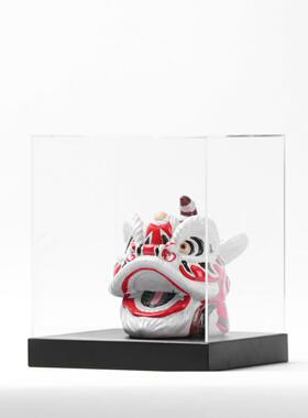 新中式国潮树脂舞狮醒狮子头摆件设样板房间客厅茶几电视柜装饰品