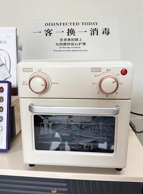110V伏紫外线消毒柜带烘干毛巾加热美容院美甲工具杀菌消毒器台湾