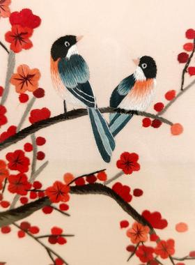 苏绣摆件装饰成品卧室书房摆放双面手工刺绣台屏商务会议送礼国风