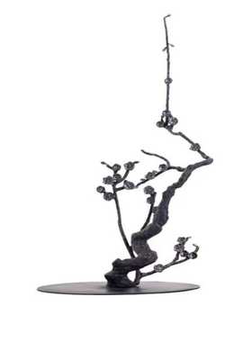 新中式喜上枝头合金摆件家居样板间售楼处酒店书房电视柜软装摆台