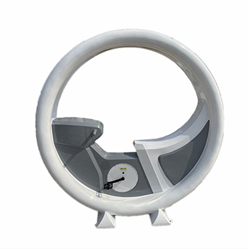 Outdoor stainless steel dynamic cycling fountain, colorful luminous bicycle park night lighting device