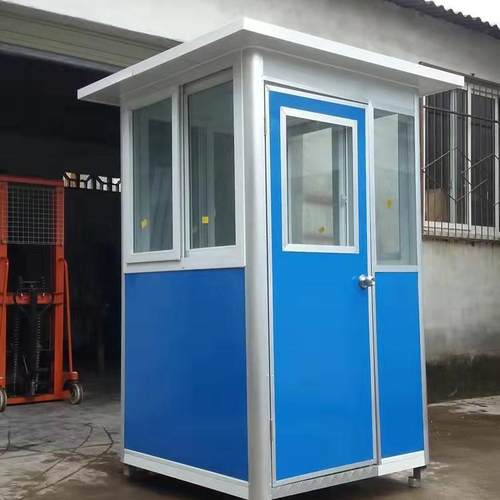 彩钢板岗亭工地小区门卫执勤岗亭单人可移动岗亭一体移动岗亭定制 - 图0