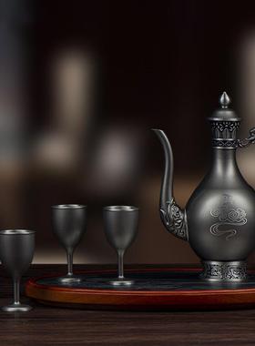 高档纯锡酒壶创意酒具一套送客户领导朋友商务礼品家用酒盅特色礼