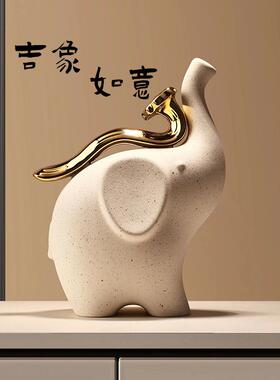 新中式创意马上有钱发财摆件家居玄关桌面电视柜装饰