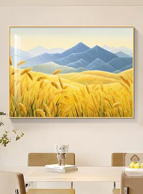 穗穗平安餐厅装饰画现代简约客厅沙发背景墙壁画玄关五谷丰登挂画