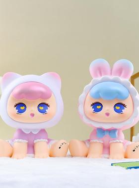 新款软萌可爱萌萌女孩搪胶耐摔存钱罐桌面装饰品摆件大容量储蓄罐