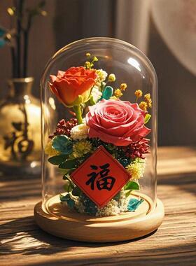 玻璃微景观花罩子炫彩灯罩透明玻璃防尘罩工艺品桌面摆件