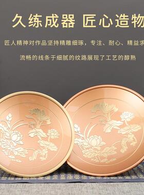 纯黄铜香炉套装上香家用覆古全套佛具用品佛前灯盏花瓶供盘圣水杯