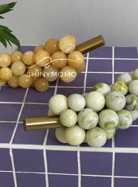 Shinymomo复古石头摆件手工葡萄ins风肥皂葡萄串香熏摆件博主装饰