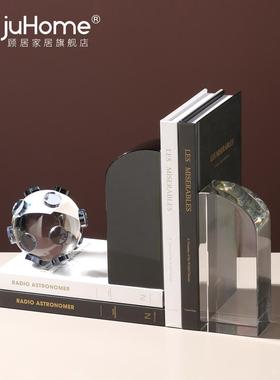 正品奢简约现代轻房水晶书档家居客厅办室书装饰摆件公样板房软装