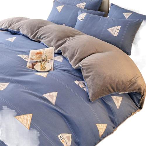 B0Z冬季A水洗棉B法面兰绒加被上套单件单绒weD4AB4X法莱绒床绒被 - 图3