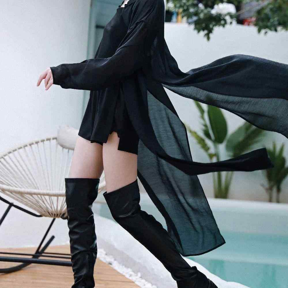 古风爵士舞蹈服纱衣长版开叉衬衫女夏季新款对襟长衫防晒衣古典舞,淘宝优惠券,粉丝福利购,淘宝优惠卷