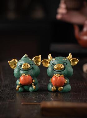 生肖牛猪股市公司股票牛市事诸20241219大吉招财公家居桌面办室装