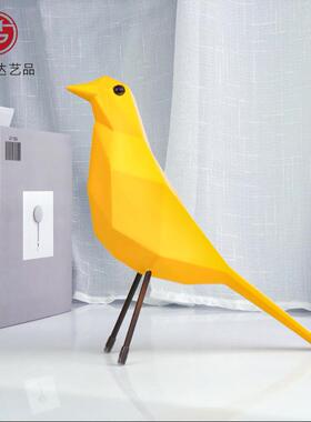 直销新款现货树脂工艺品ins现代简约家居摆件几何伊小鸟和平鸽子