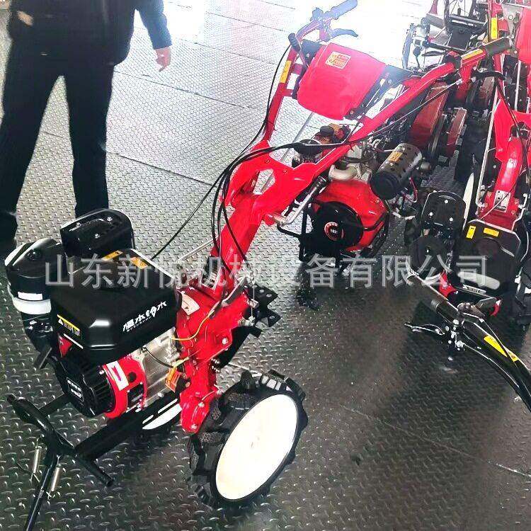 Foreign trade export micro tiller 170 gasoline two-wheel drive rotary tiller multi-functional ditching and weeding machine