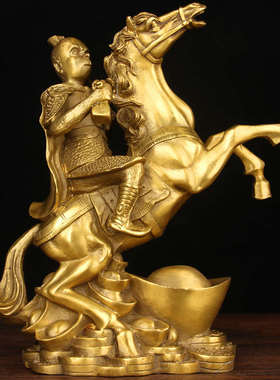 铜马上封侯摆件铜官印马上封侯跃马 铜马上财神摆件铜马上赢摆件