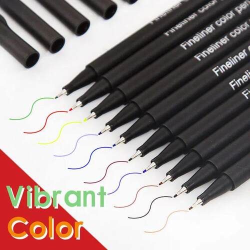 12 PCS Fineliner marker pen Manga color pen for lettering 0. - 图0