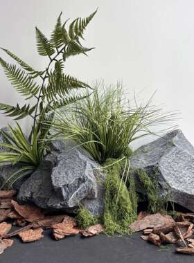 规则PU不假石泡沫植雕塑假山商麦太保场造景拍摄头橱窗酒店绿景观