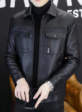 P 59319 Loose business men's leather jacket 宽松商务士皮衣