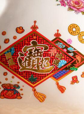 新大猪存钱只进出儿童可取孩储钱女孩大容量储蓄级粉蓝陶瓷