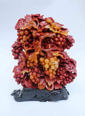 寿山石寿山芙蓉石摆件精品葡萄 寿山石雕摆件 硕果累累 一统江山