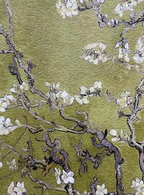 中式法式客厅装饰画饭厅卧室玄关沙发背景墙挂画G114梵高杏花6080