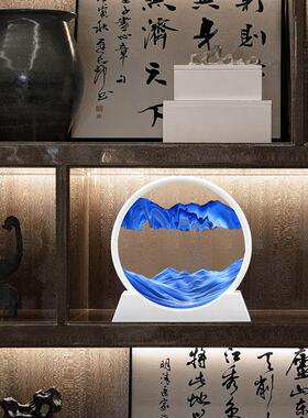 厂家直销3d动态物艺术客居摆件创意家工艺品生日礼圆形厅流流沙画