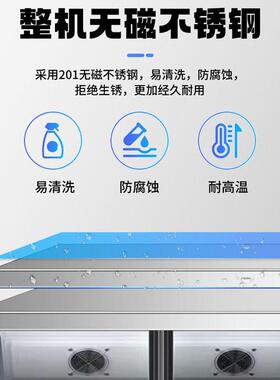 美厨玻璃门陈列柜冷藏展示柜双门啤酒饮料果蔬保鲜柜商用制冷设备