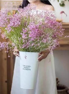 美式铁皮花桶鲜花桶家用醒花桶花店玫瑰花桶满天星百合水养插花桶