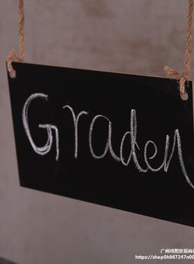 复古田园花架实木黑板小推车摆件阳台花店落地置物架家居店铺装饰