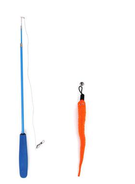 Cat Interactive Toy Feather Teaser Stick Wand Pet Retractabl