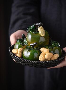 创意变色柿子茶宠摆件精品可养茶玩功夫茶具个性茶道茶台装饰摆设