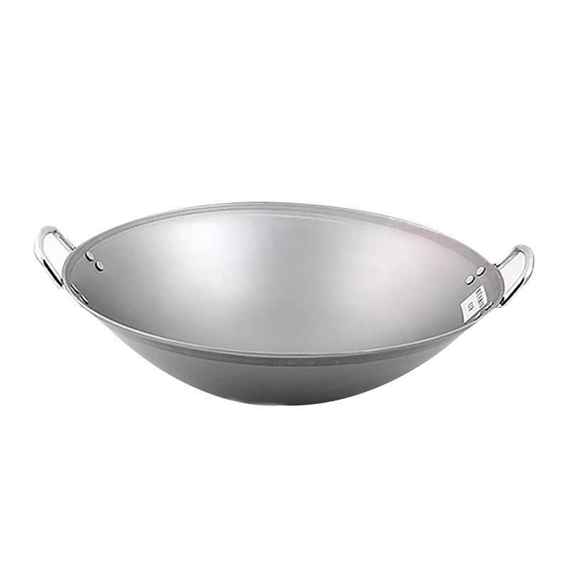 商用凹面电磁炉专用锅酒店炒菜锅双耳不锈钢40cm50cm电磁灶铁锅,淘宝优惠券,粉丝福利购,淘宝优惠卷