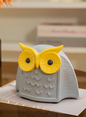 跨境新品创意猫头鹰树脂摆件家居创意酒柜电视柜办公室桌面工艺品