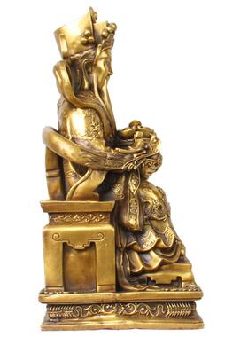 杨铜记 厂家 铜器龙椅财神 铜工艺品摆件 财神 坐财神爷