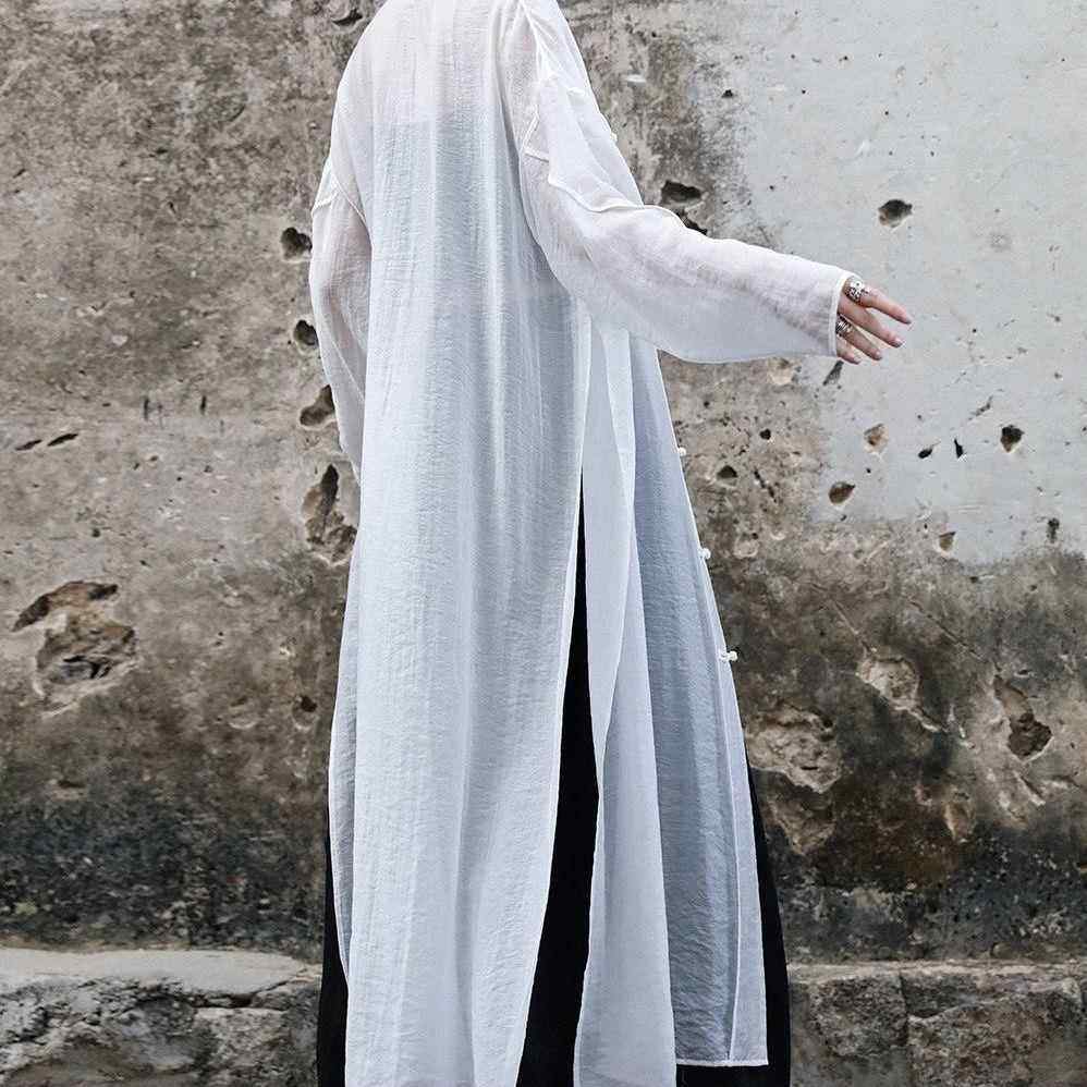 古风爵士舞蹈服纱衣长版开叉衬衫女夏季新款对襟长衫防晒衣古典舞,淘宝优惠券,粉丝福利购,淘宝优惠卷