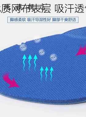 鞋底透气跑步适配软底垫平底垫运动鞋垫女式高弹力男式内垫适