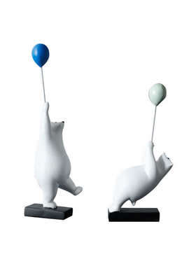 创意气球熊桌面小摆件家居客厅电视柜办公室酒柜儿童房软装饰品