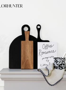 colorhunter 简约实木装饰厨房软装面包蛋糕冷食托盘创意木制摆件