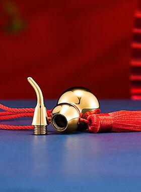 葫芦王铜葫芦挂件黄铜空心开 口葫芦摆件玄关客厅办公室桌面装饰