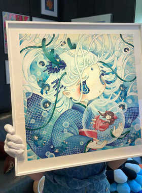 日本动漫装饰画金田凉子潮流艺术Ryoko Kaneta版画龙宫二次元挂画