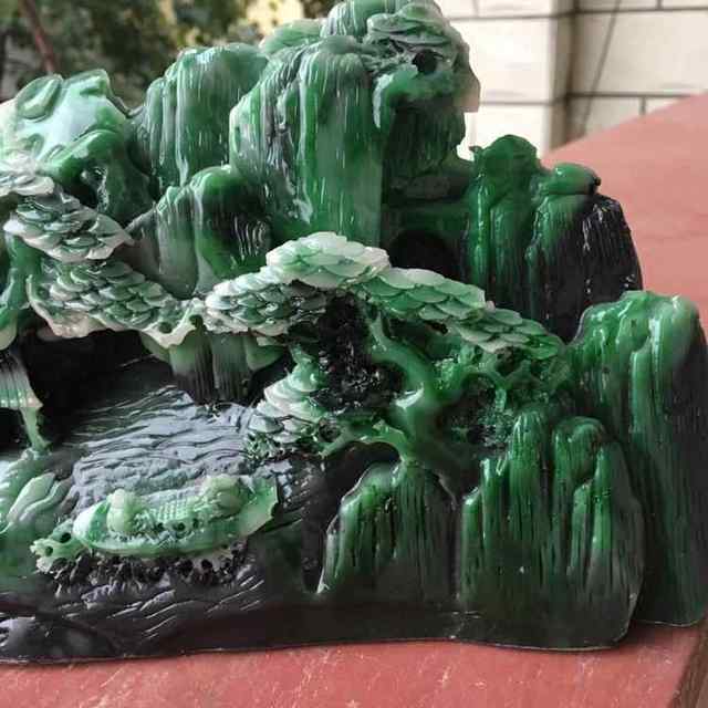 Antiques, miscellaneous stone carvings, imitation Shoushan stone, picturesque landscapes, stone crafts, home decoration large ornaments