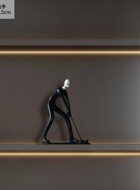 高档现电代简约室抽象运动物装饰品摆件客厅家居书柜视柜办公工人