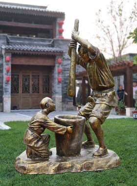 户外农耕主题文化人物仿铜玻璃钢摆件公园商业街景观小品酒店软装