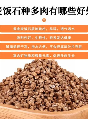 黄金软麦饭石颗粒多肉专用颗粒土泥炭种植土壤养花绿植通用铺面石
