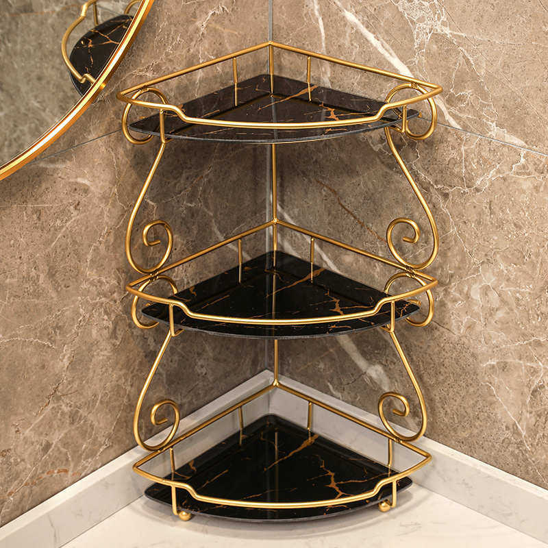 H2h多层三角置物架墙角扇形浴室放置架轻奢风卫生间洗漱台收纳架,淘宝优惠券,粉丝福利购,淘宝优惠卷